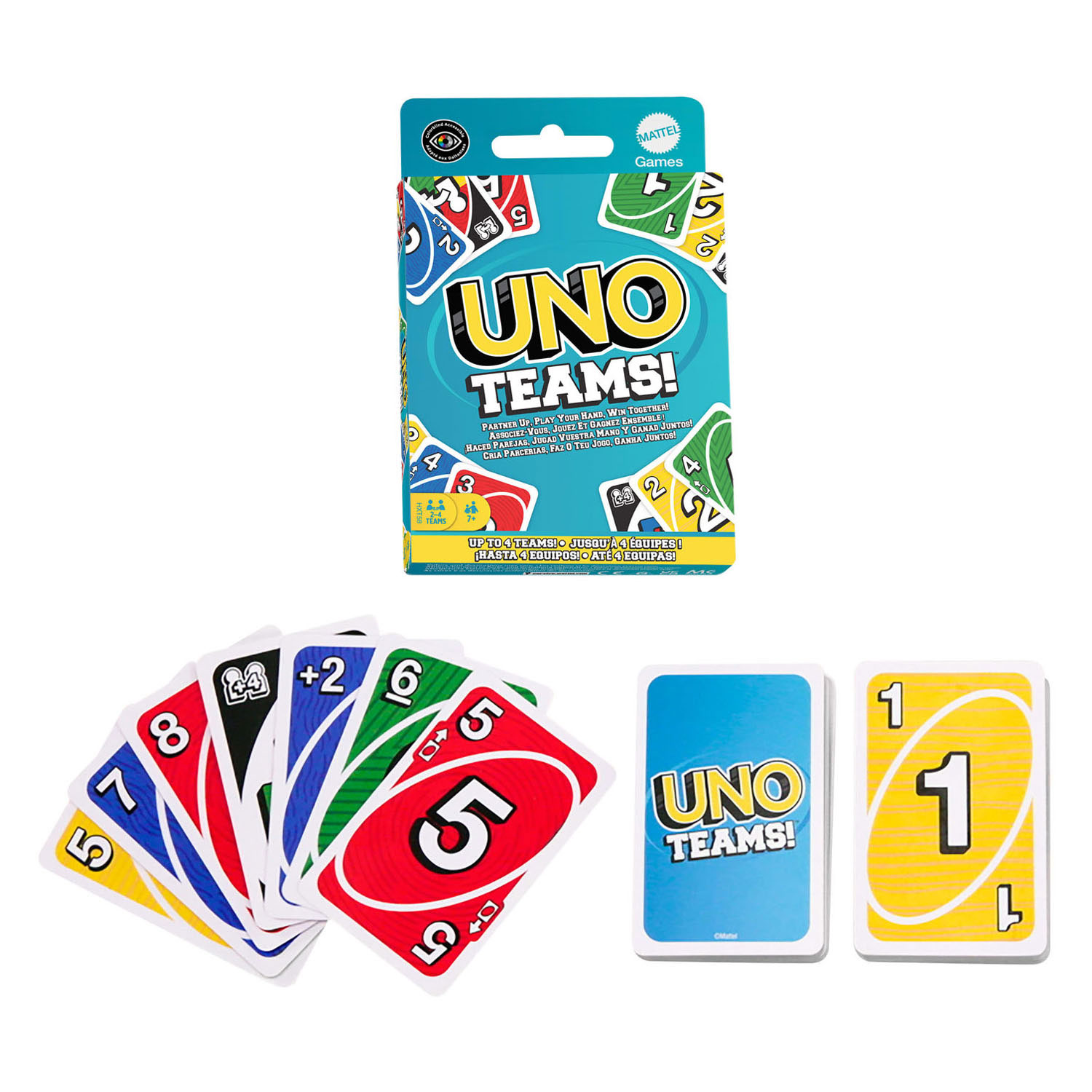 UNO Jeu de cartes par équipes