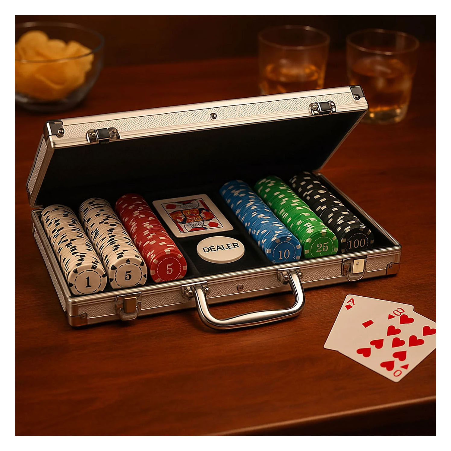 Étui en aluminium - 300 jetons de poker