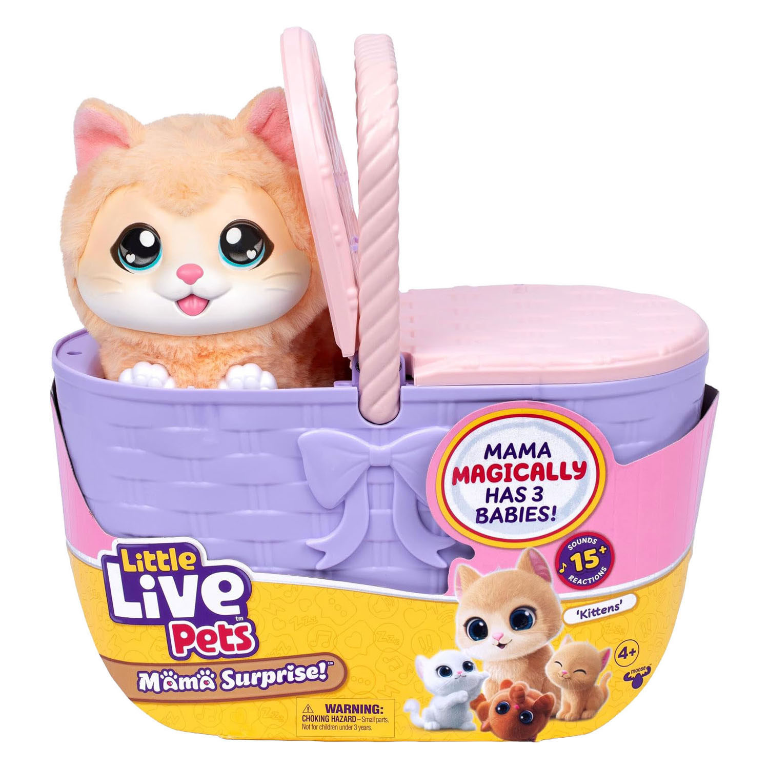 Little Live Pets Mama Surprise Kitty Speelset - Interactieve Knuffel