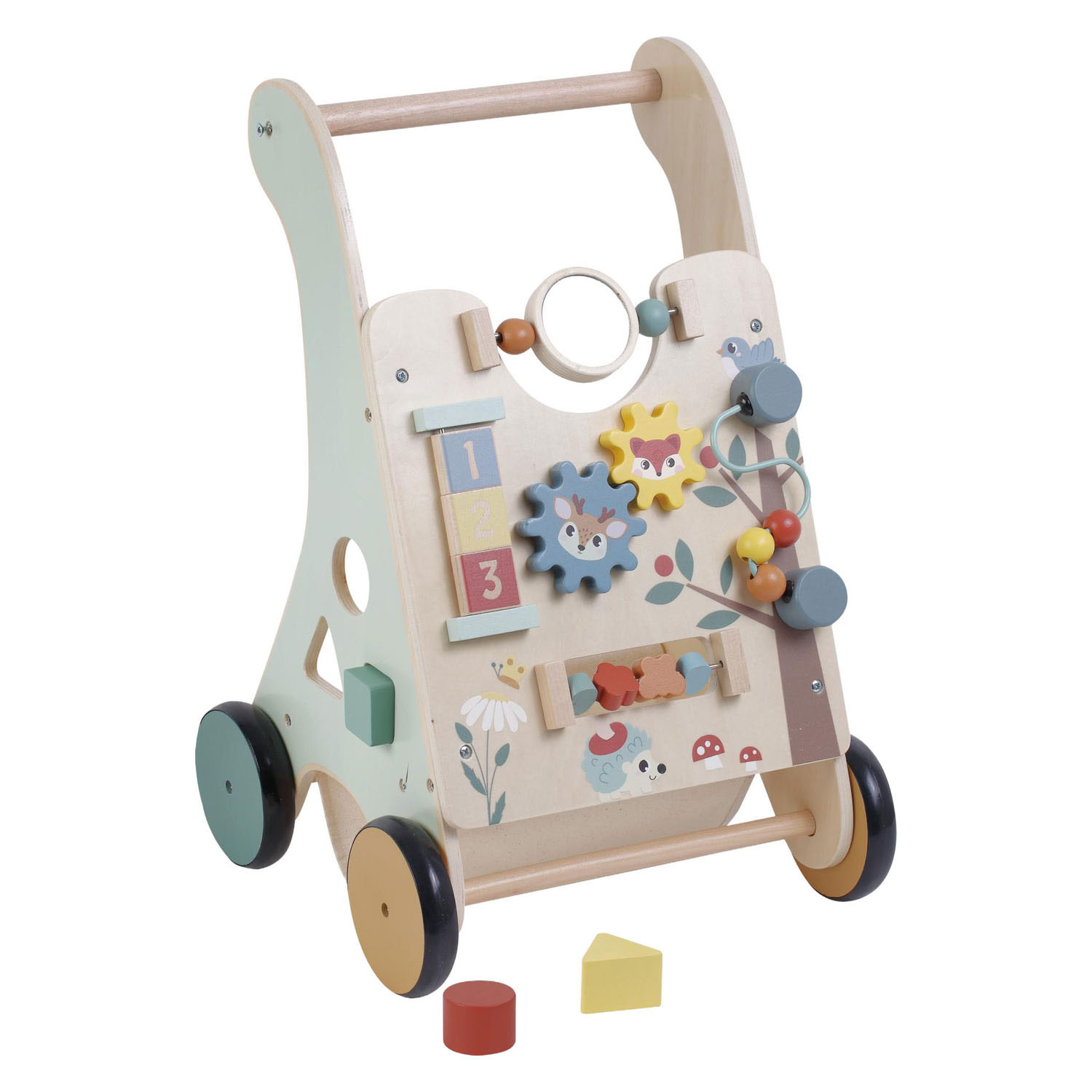 Trotteur en bois pastel