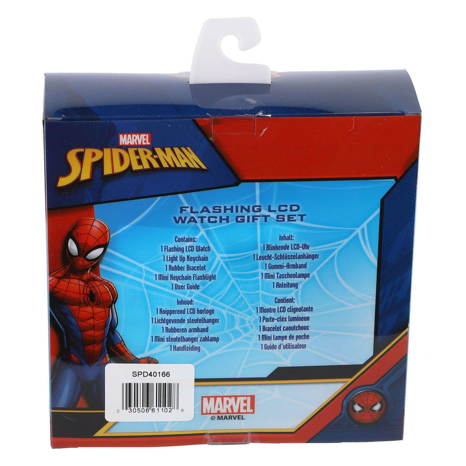 Horloge cadeauset Spiderman - 4dlg.