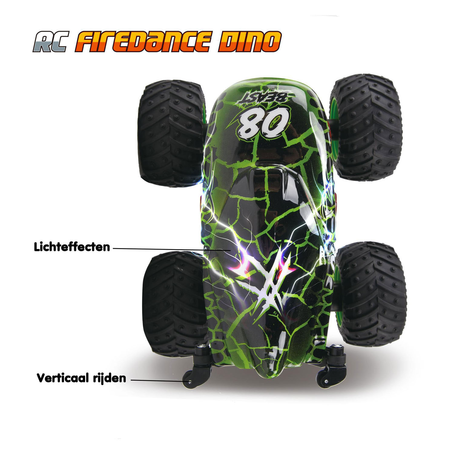 Voiture de cascade Firedance Dino télécommandée 2,4 GHz - 1:20