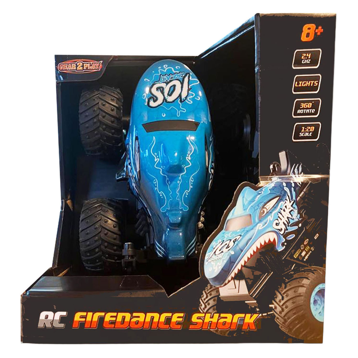 Voiture télécommandée Firedance Shark Stuntauto 1:20