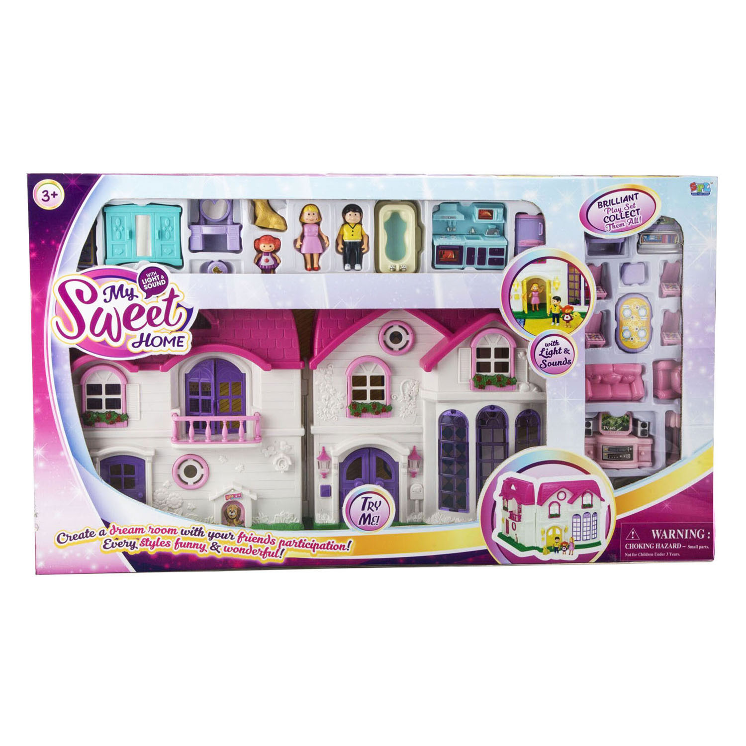 My Sweet Home Poppenhuis met Licht en Geluid