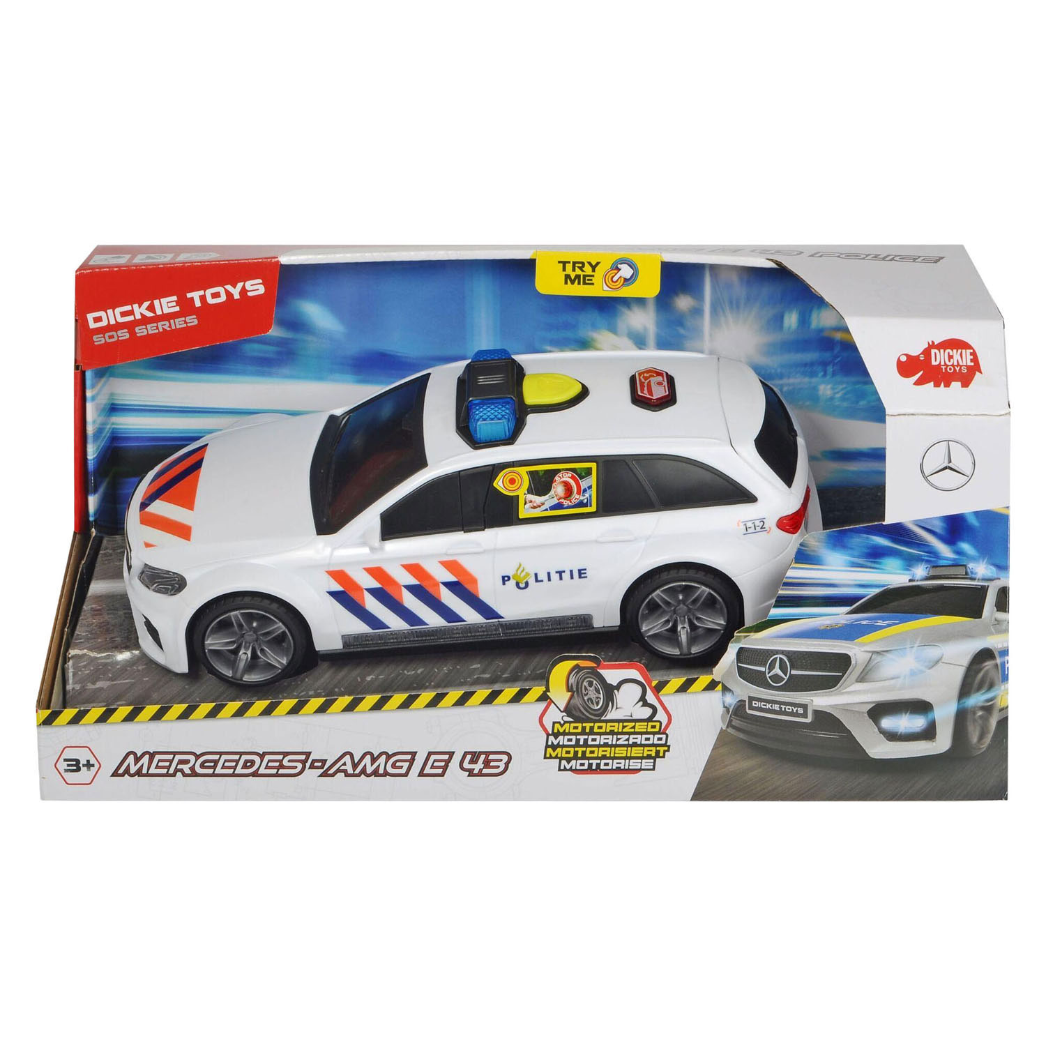 Mercedes AMG E43 de la police SOS à l'échelle 1:16