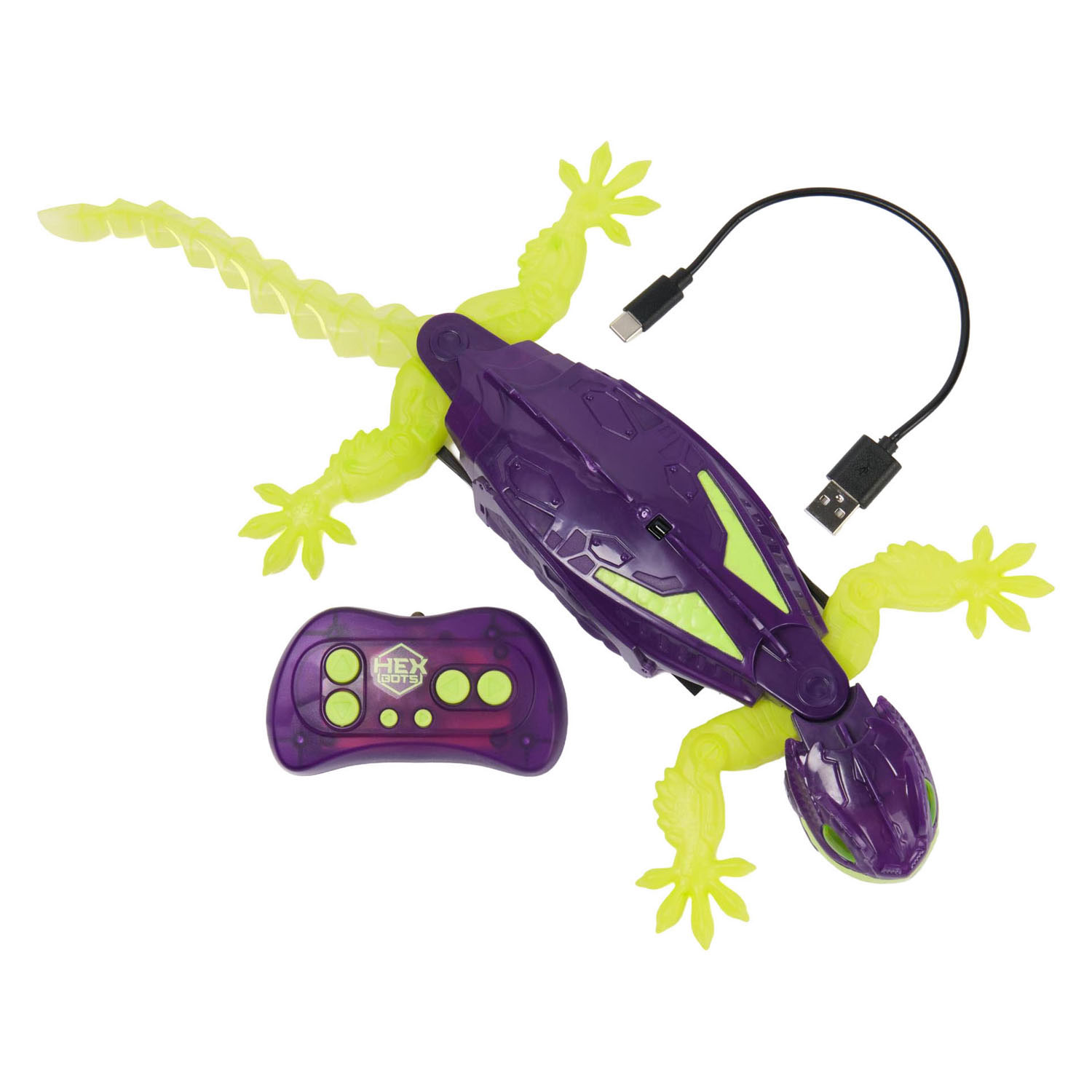 Hex Bots - Wall Crawler Gecko  - Glow in the Dark