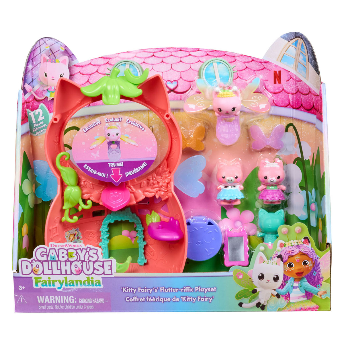 Coffret de jeu féerique Fairylandia de Gabby's Dollhouse - 12 pièces.