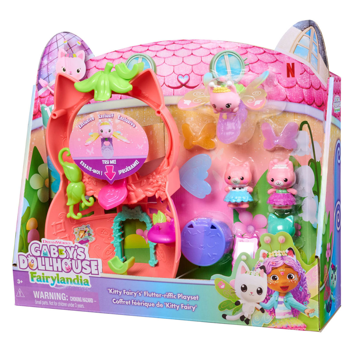 Coffret de jeu féerique Fairylandia de Gabby's Dollhouse - 12 pièces.
