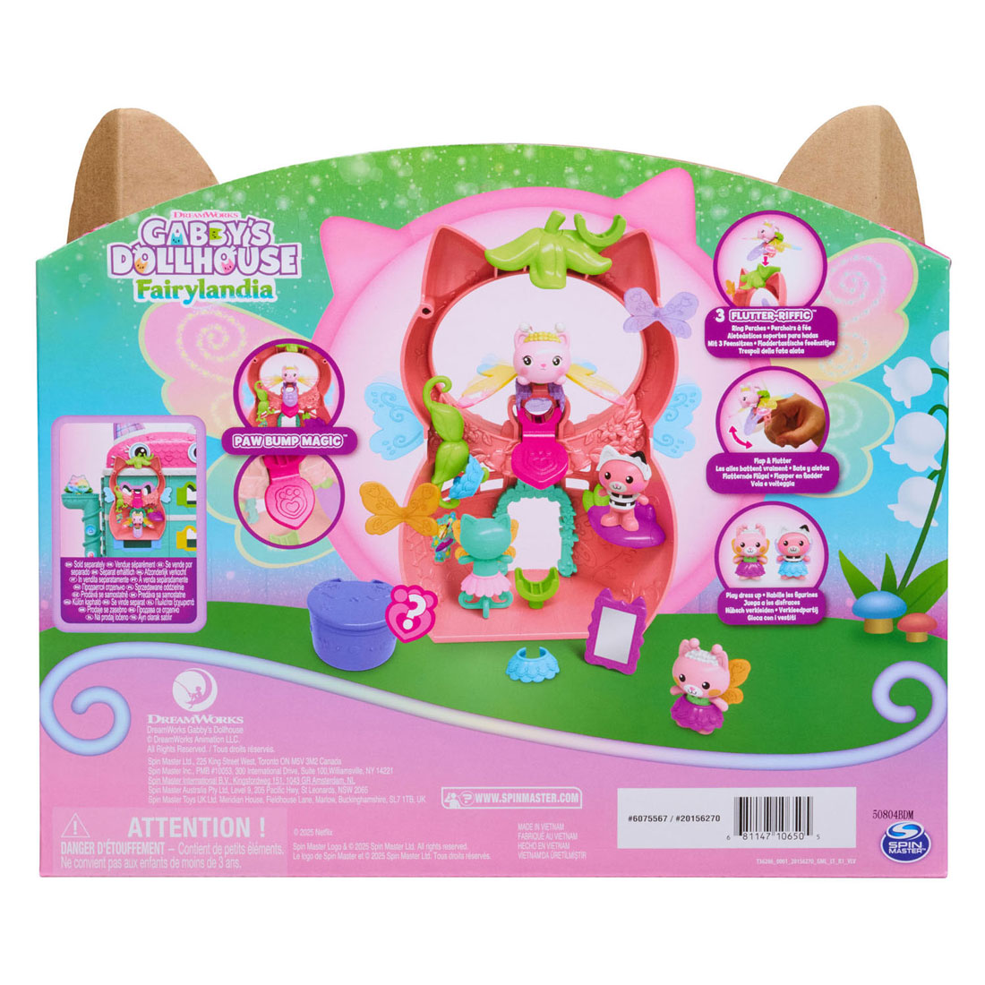 Coffret de jeu féerique Fairylandia de Gabby's Dollhouse - 12 pièces.