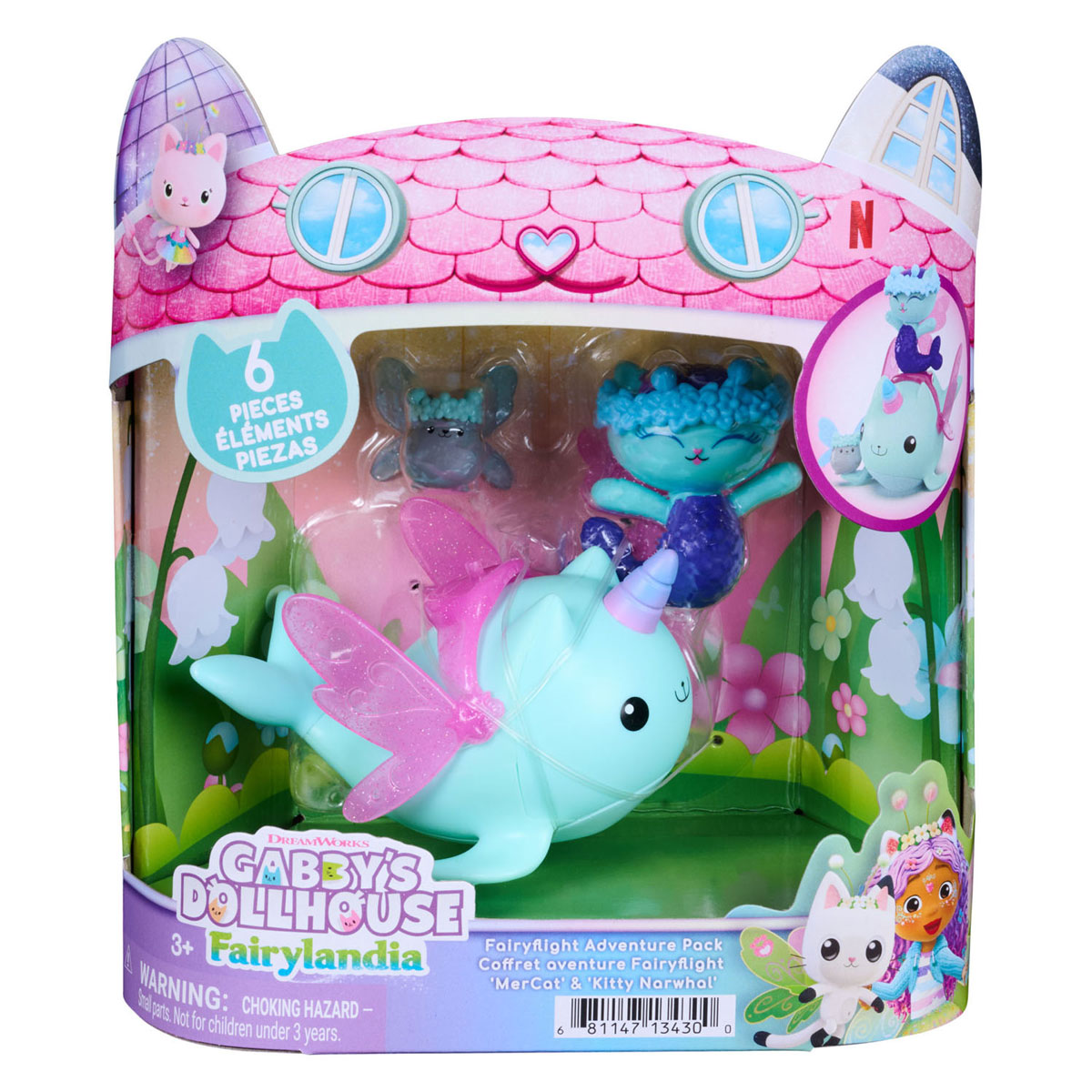 Gabby's Poppenhuis Fairylandia Mercat & Narwhal Speelfiguren