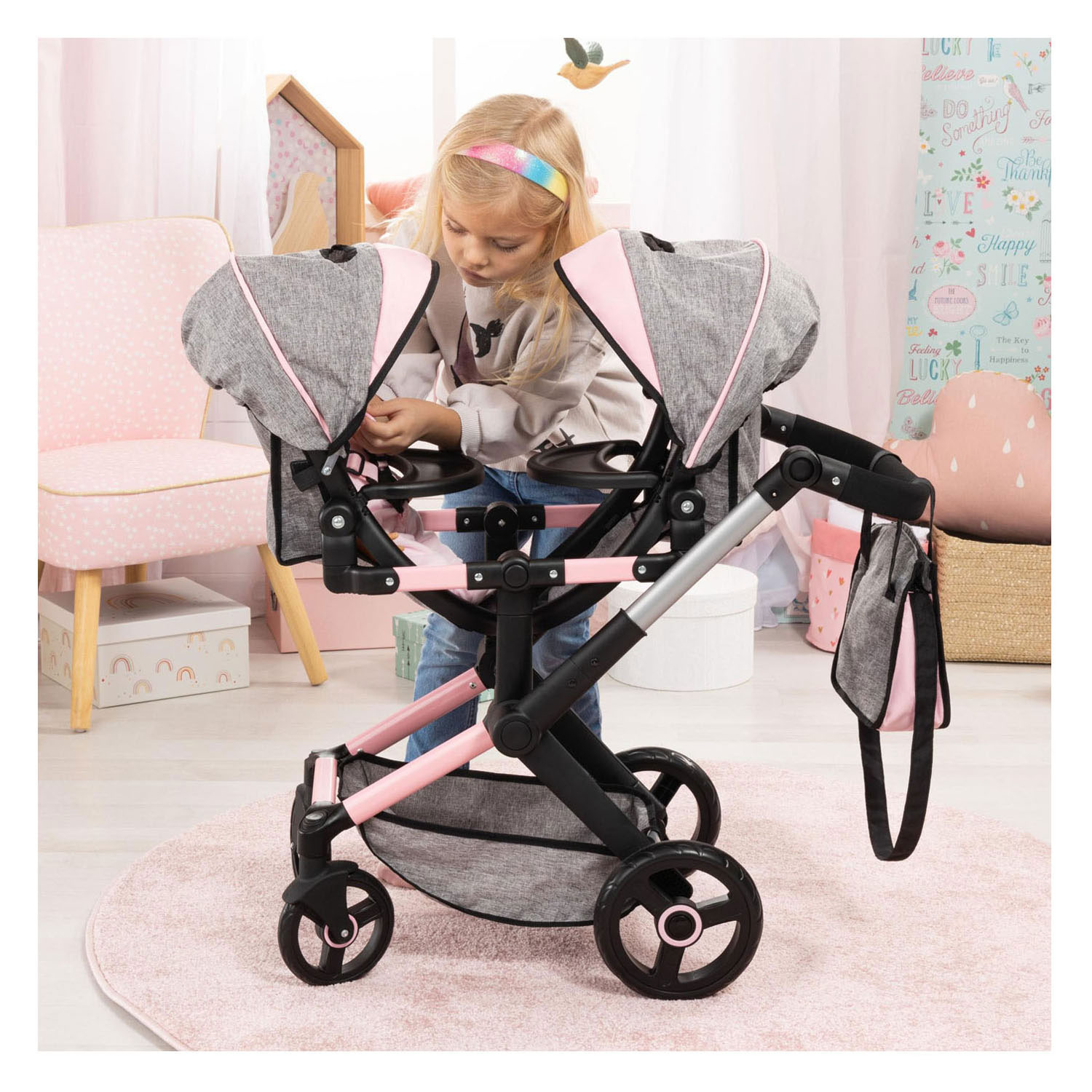 Xeo Duo Zwillingspuppenwagen - 46 cm