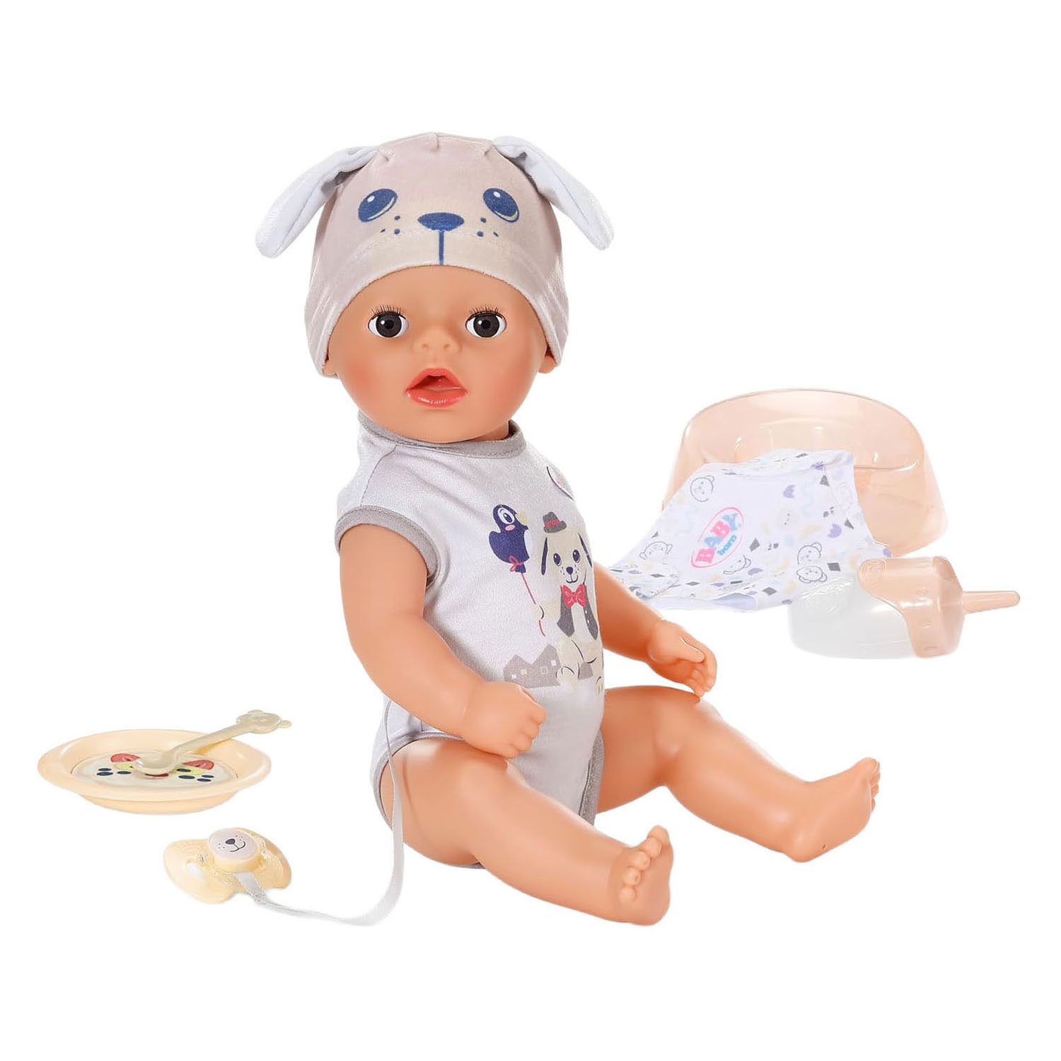 Bébé né, petit garçon Lukas, peluche douce au toucher - 36 cm