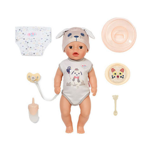 Bébé né, petit garçon Lukas, peluche douce au toucher - 36 cm