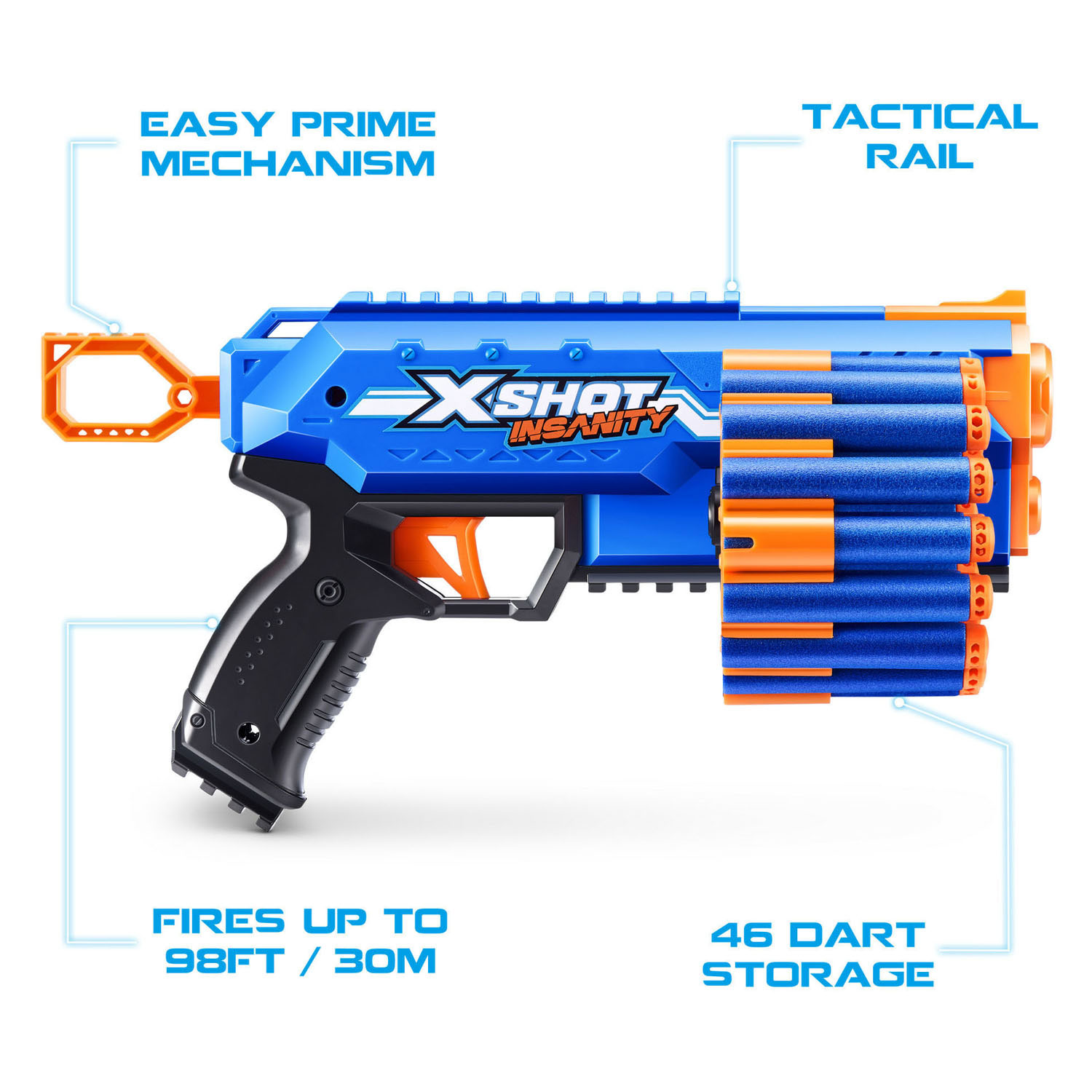 ZURU X-Shot Insanity Manic - 24 fléchettes