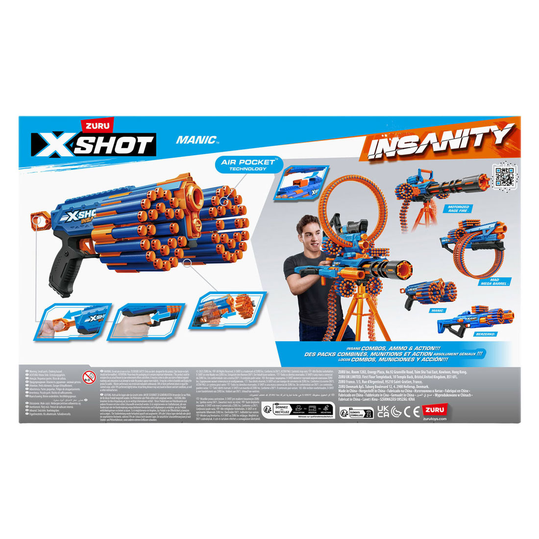 ZURU X-Shot Insanity Manic - 24 fléchettes