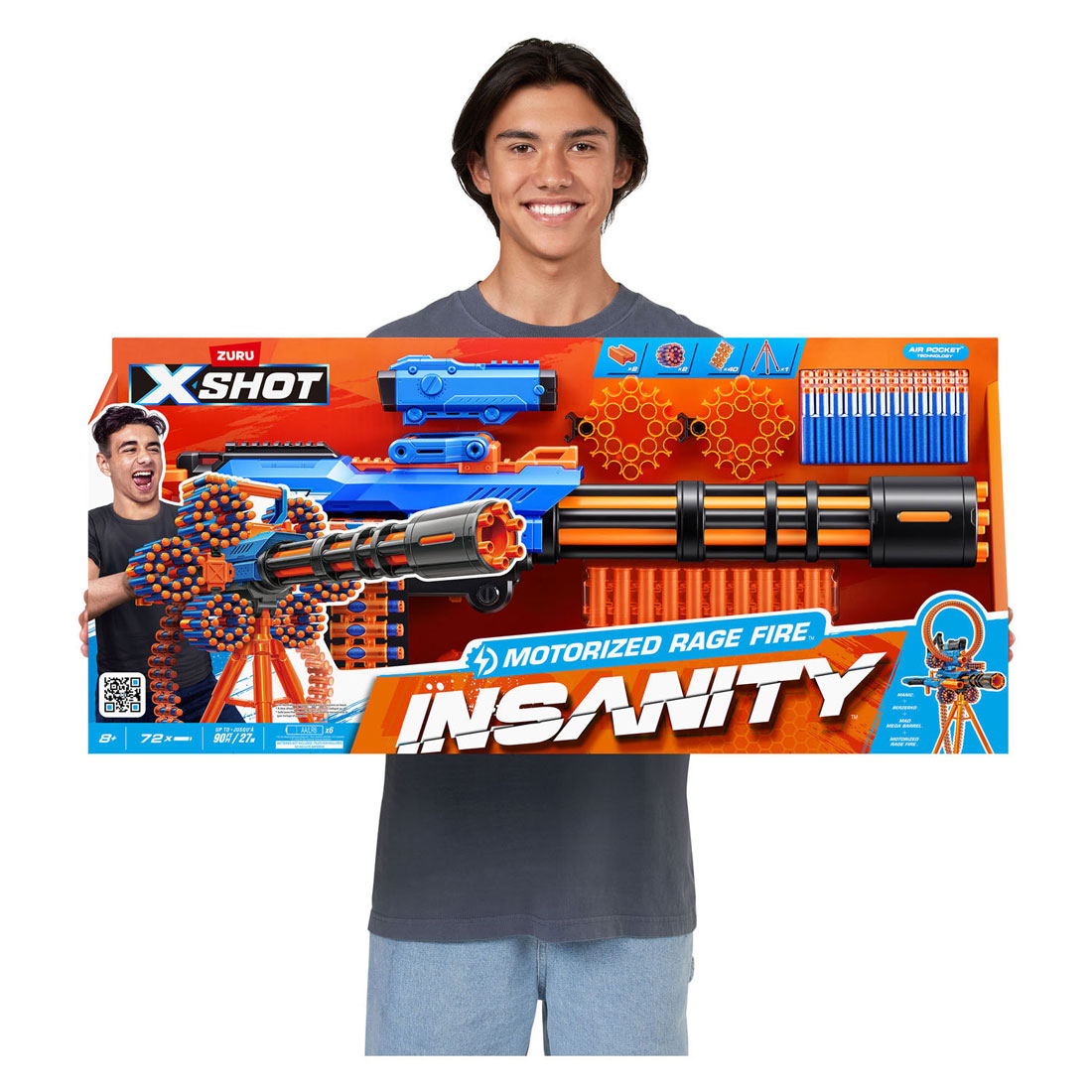 ZURU X-Shot Insanity Motorisierter Wutfeuerblaster - 72 Pijlen
