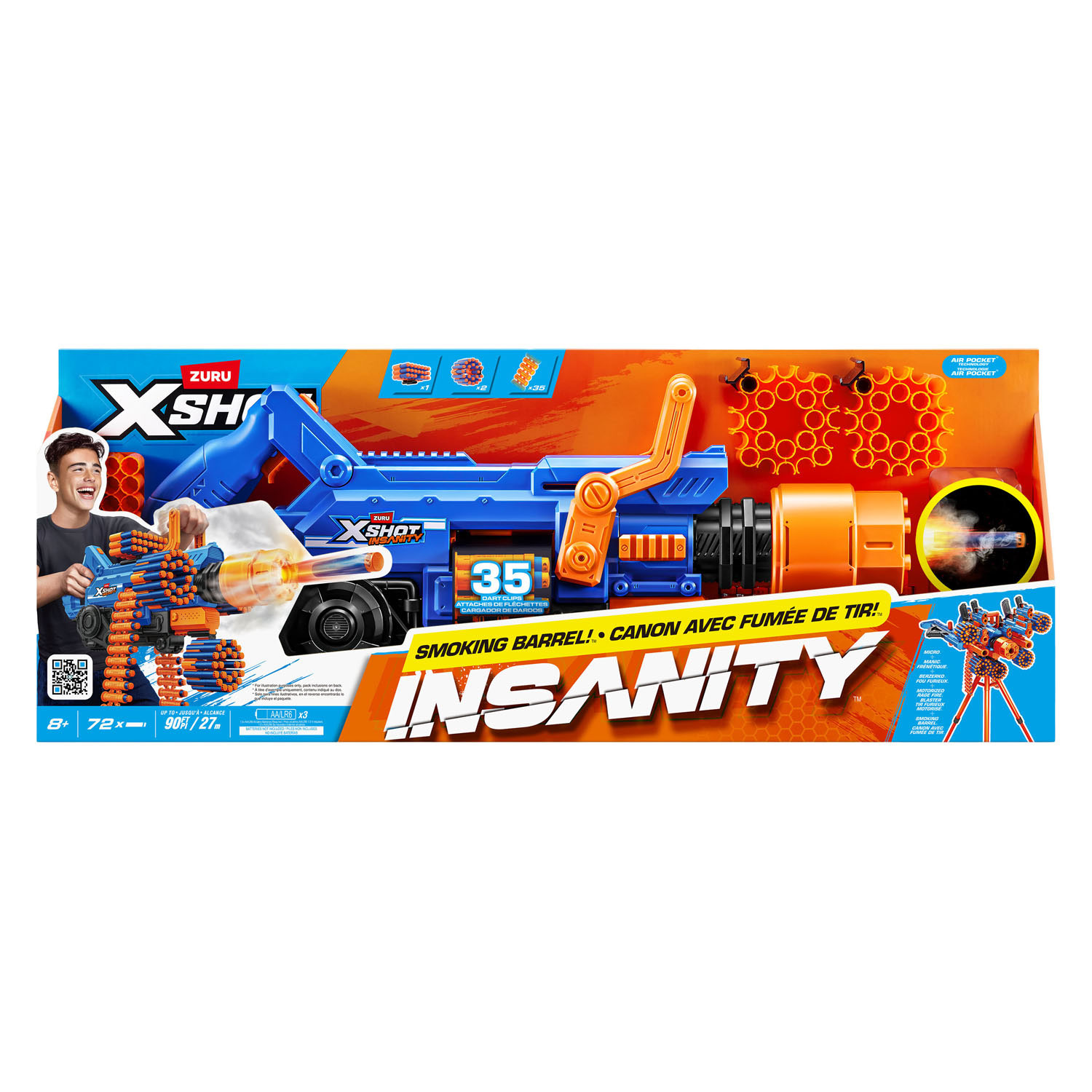 ZURU X-Shot Insanity Smoking Barell - 72 fléchettes