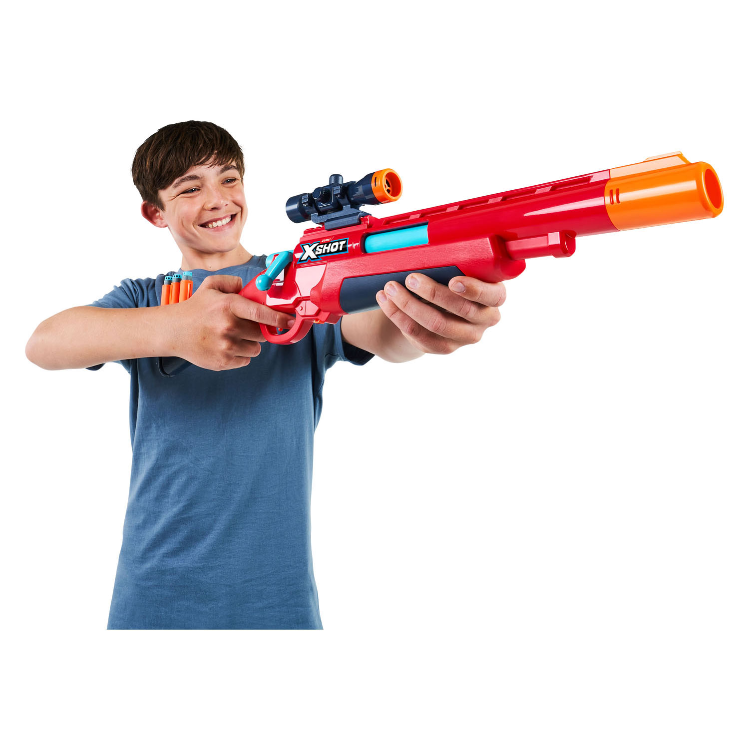 Pistolet à fléchettes ZURU X-Shot à verrou - 8 fléchettes