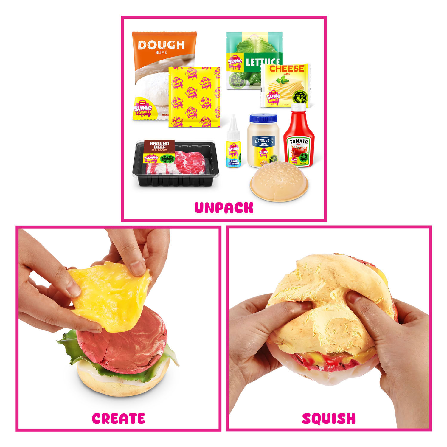 ZURU Slime Mart Small Shopping Boodschappenmandje Fast Food