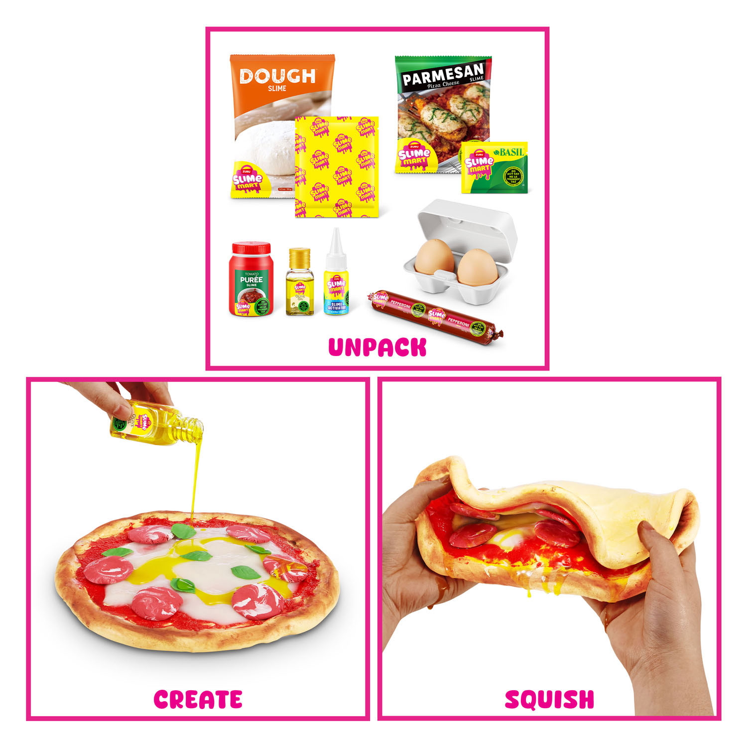 ZURU Slime Mart Small Shopping Boodschappenmandje Fast Food