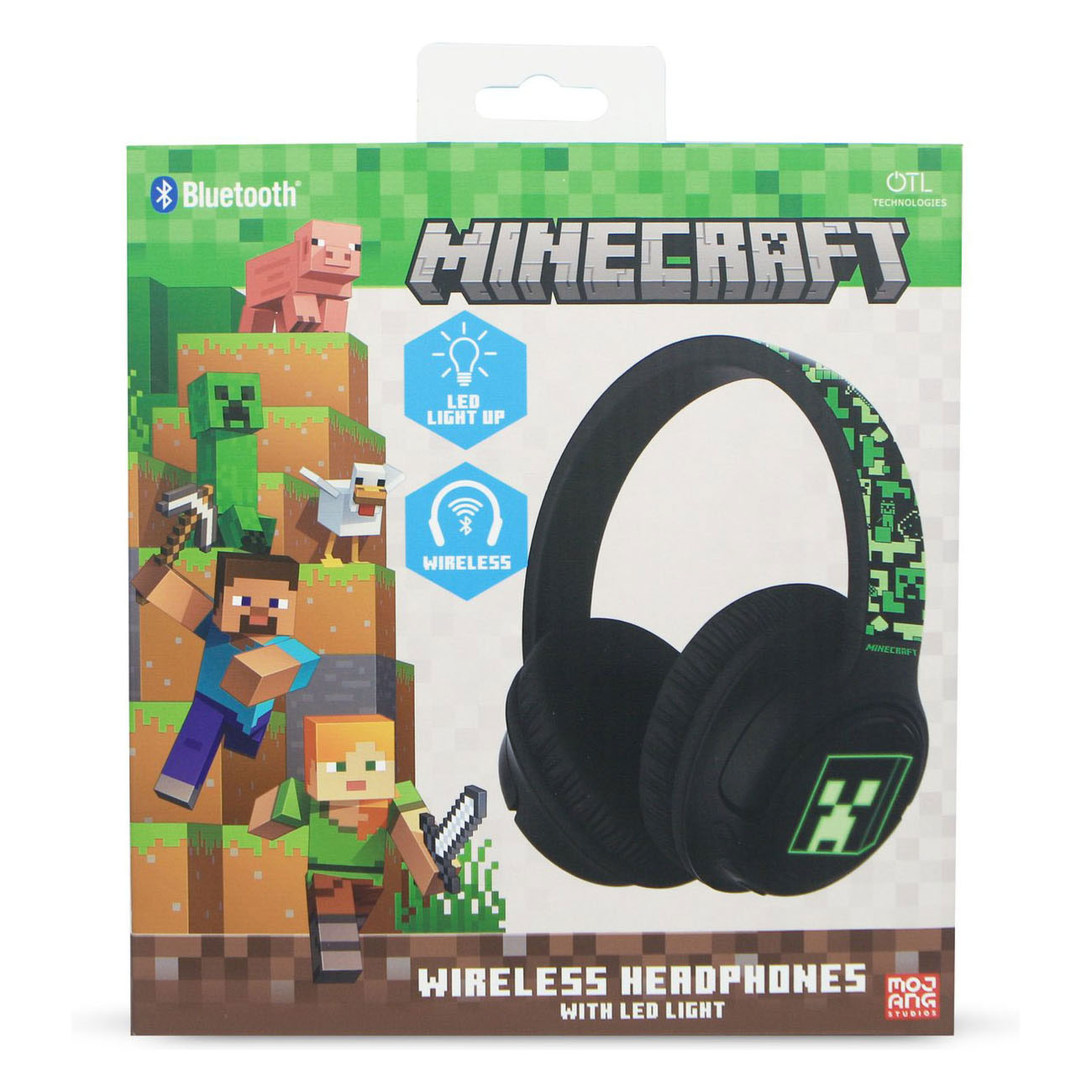 Casque Bluetooth Minecraft avec LED lumineuses