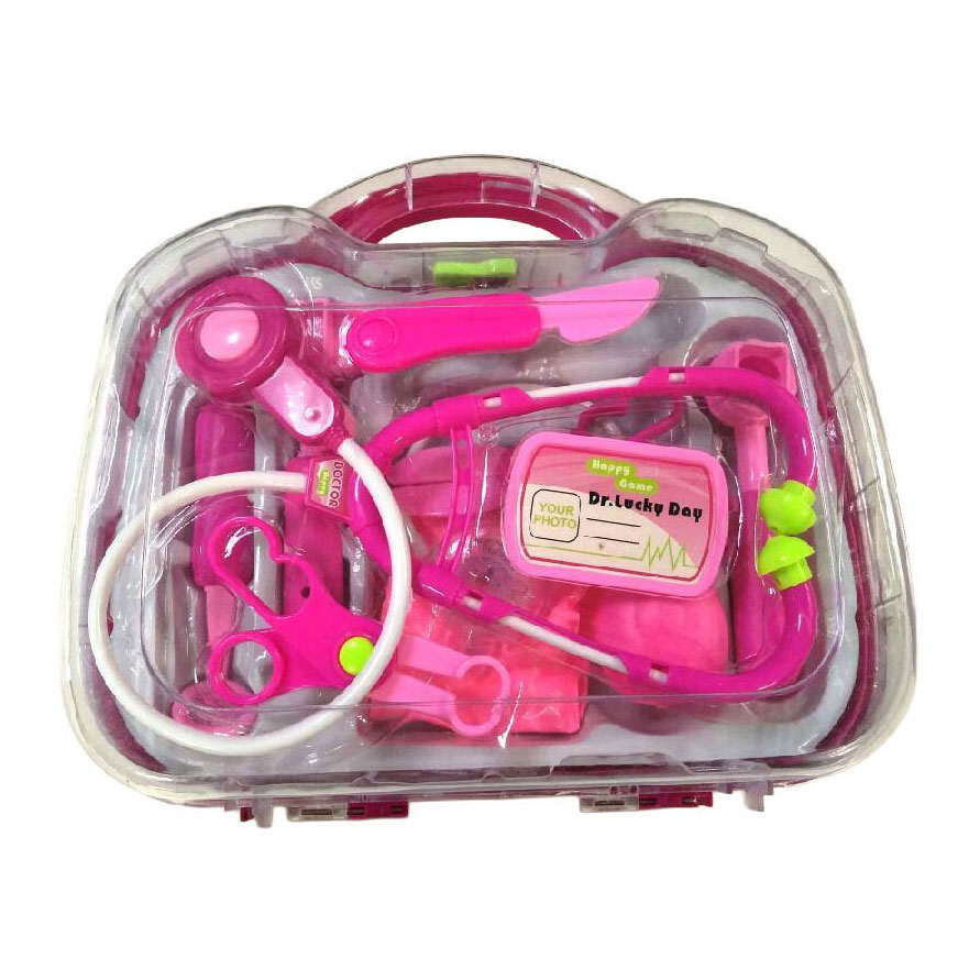 Dokterskoffer Roze - 9dlg.
