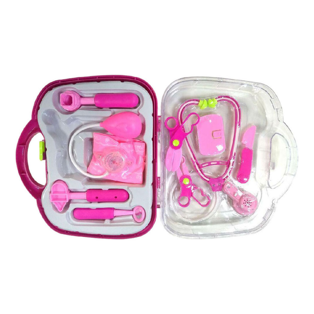 Dokterskoffer Roze - 9dlg.