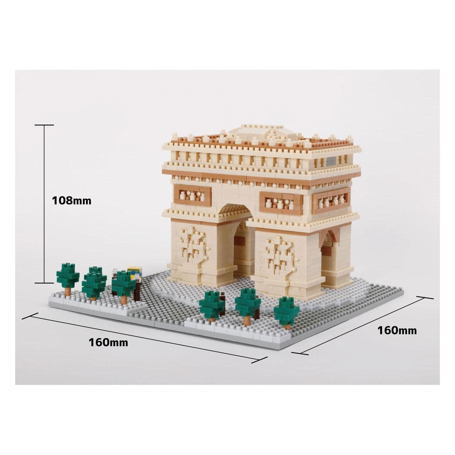 Jeu de construction Nanoblock Arc de Triomphe Deluxe - 1560 pièces.