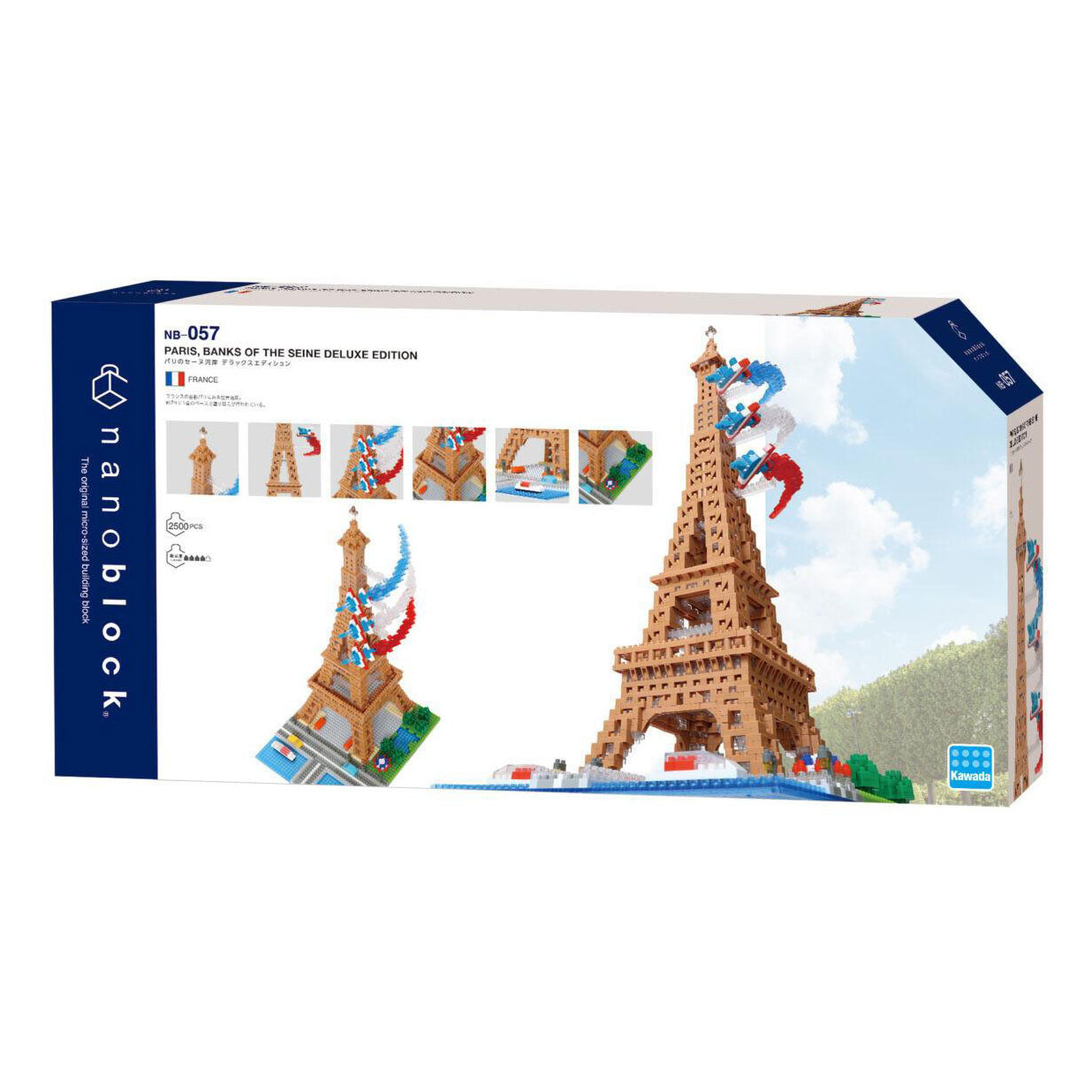 Jeu de construction Nanoblock Les rives de la Seine Deluxe - 2500 pièces.