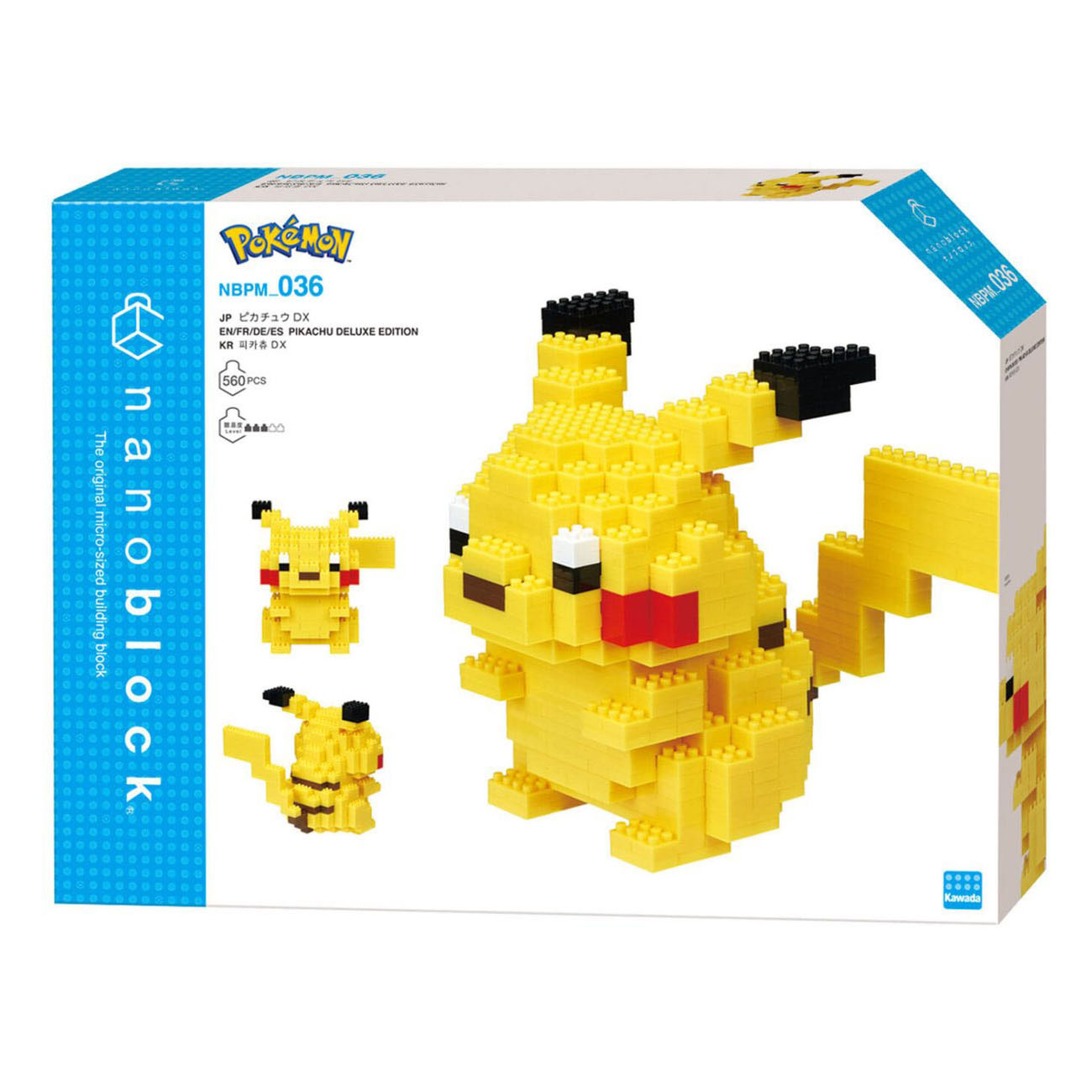 Jeu de construction Nanoblock Pokémon Pikachu Deluxe - 560 pièces