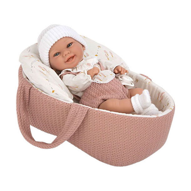 Elegance Babyto Babypuppe Rosa mit Babywanne und Kissen - 33 cm