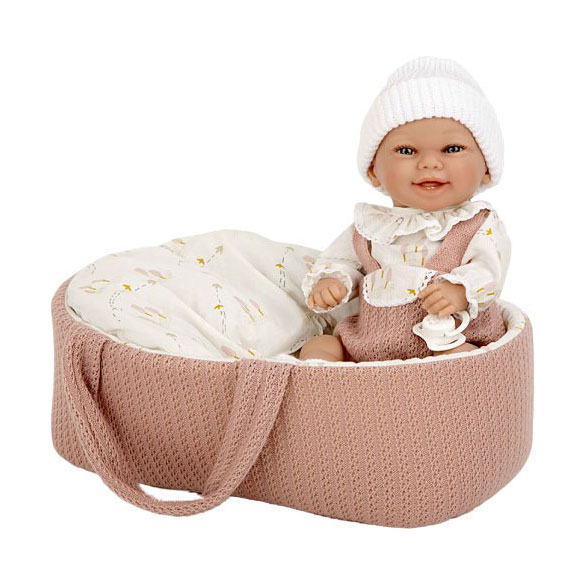 Elegance Babyto Babypuppe Rosa mit Babywanne und Kissen - 33 cm