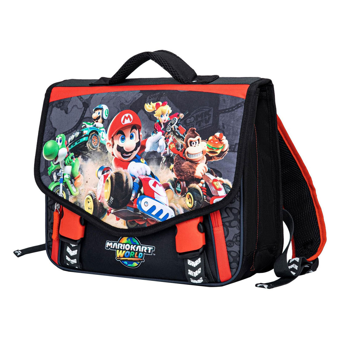 Super Mario Schooltas met 2 Compartimenten en Voorvak