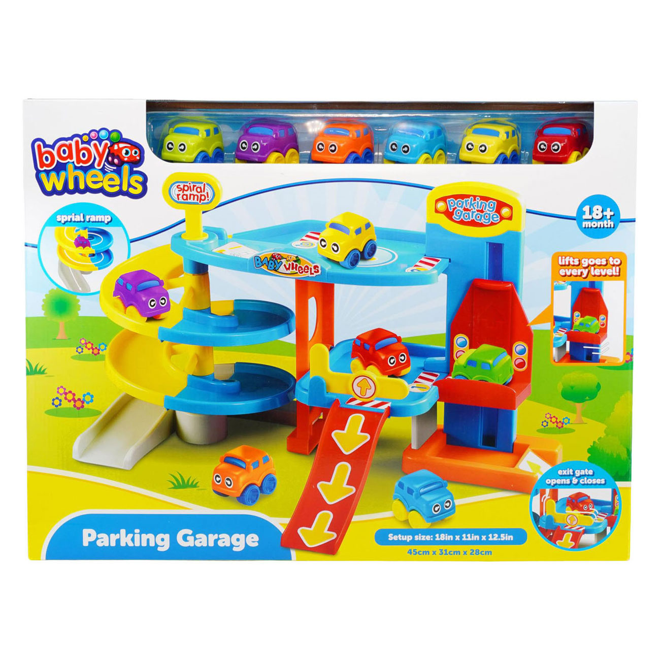 Baby Wheel Parkeer Garage met 6 Autos