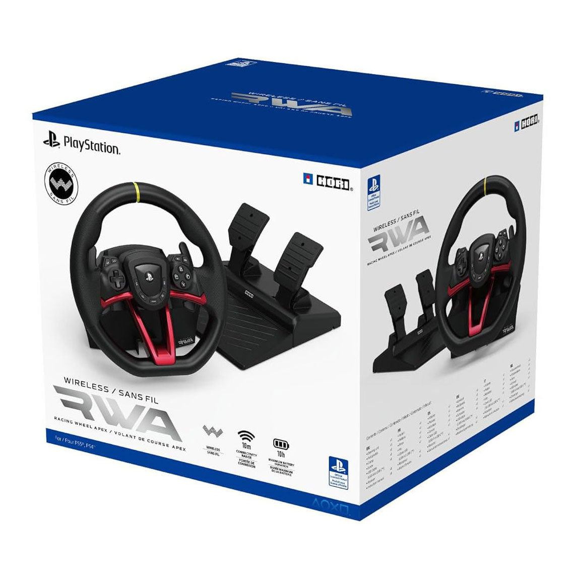 Volant de course sans fil HORI Apex PS5 avec pédales