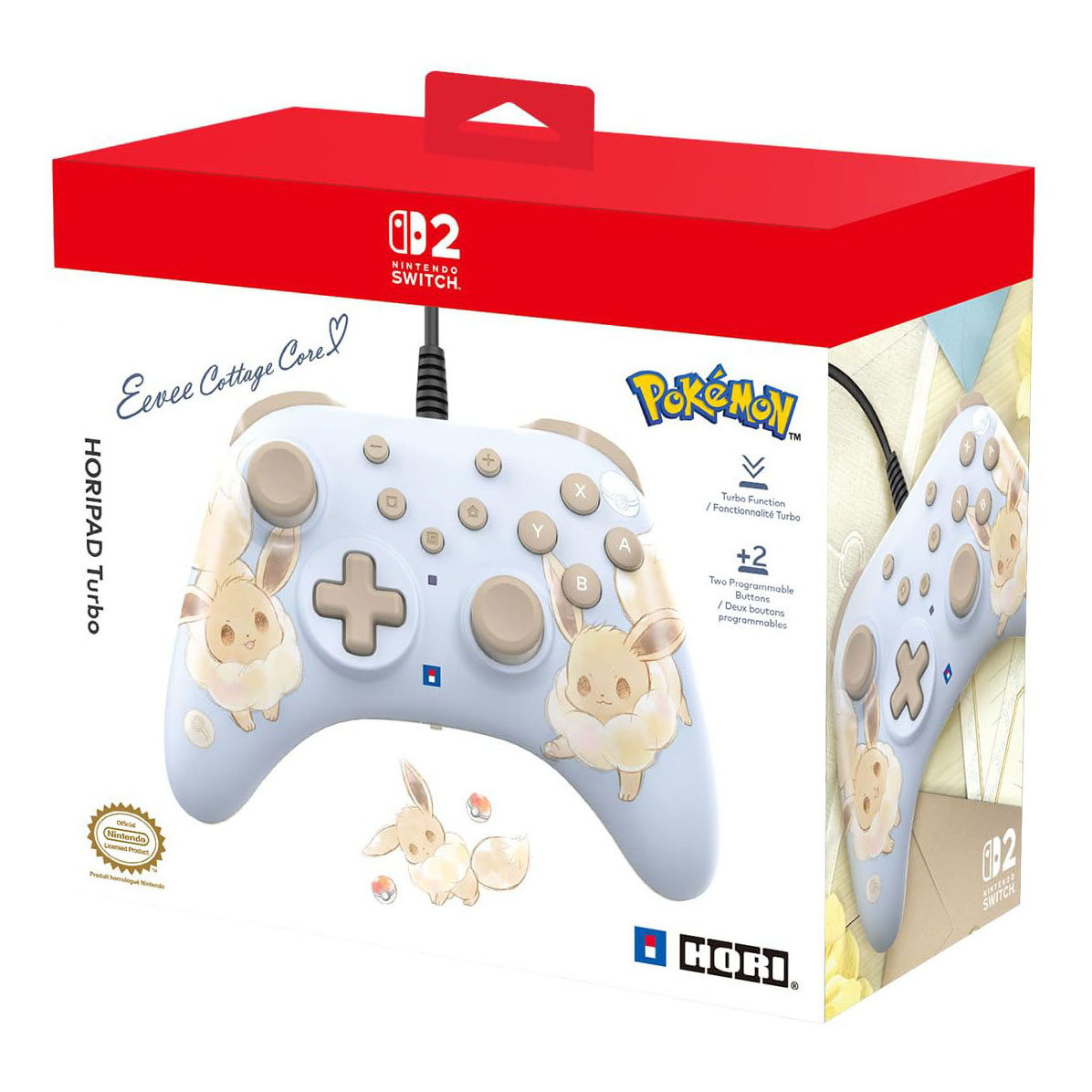 Manette filaire HORI Horipad Eevee pour Nintendo Switch 2