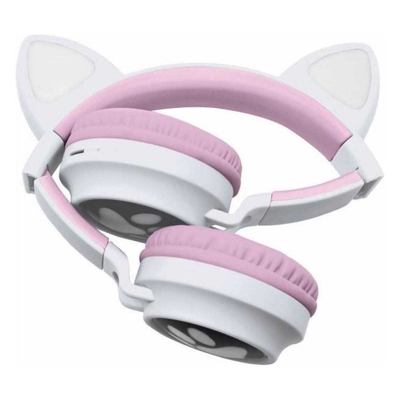 2-in-1 Bluetooth-Kopfhörer mit leuchtenden Katzenohren