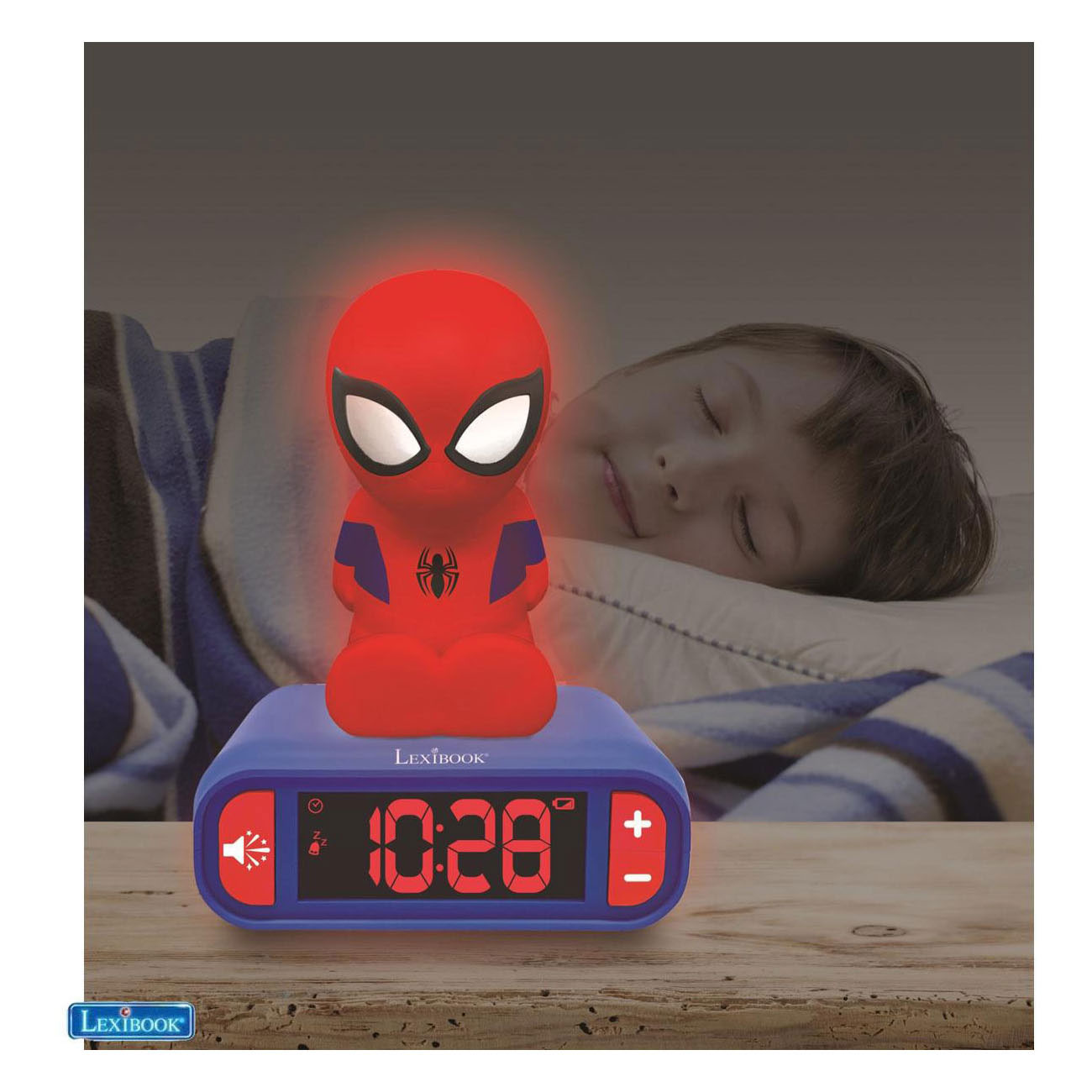Réveil numérique 3D Spider-Man avec lumière et son