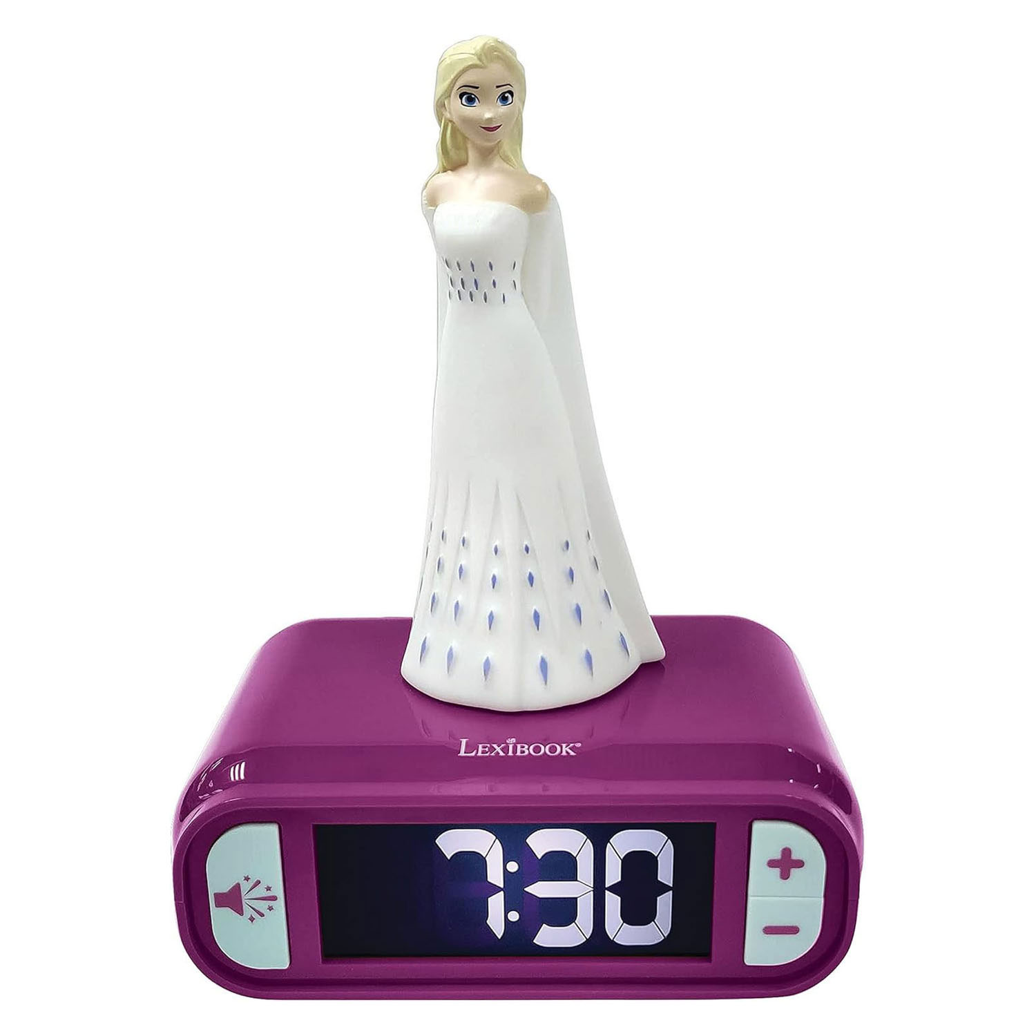Réveil numérique 3D La Reine des Neiges avec lumière et son
