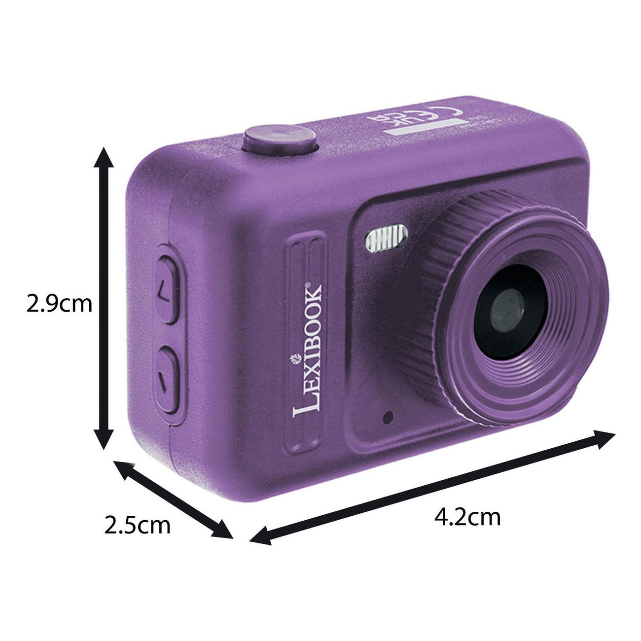 Mini-Digitalkamera-Schlüsselanhänger, lila