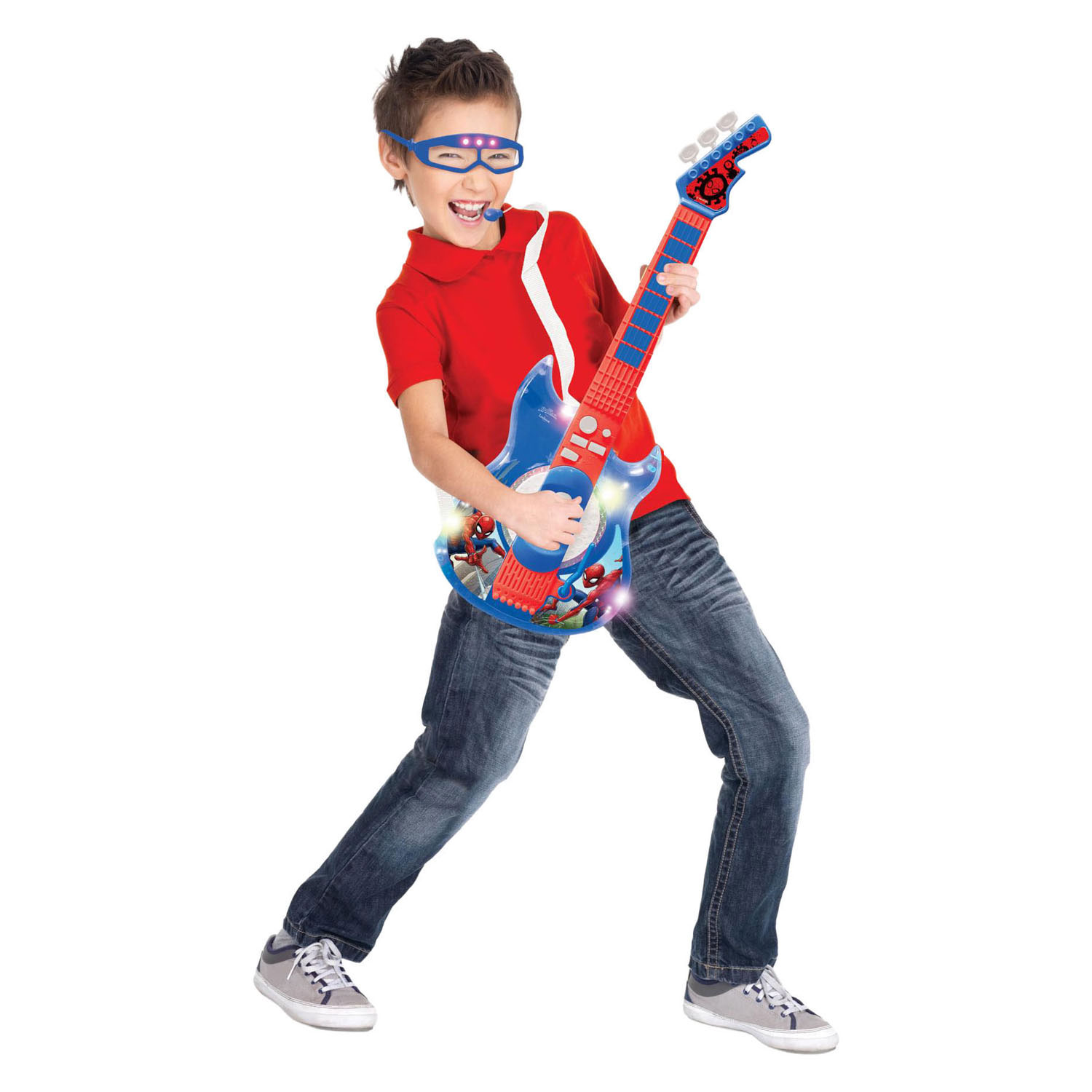 Spider-Man Elektrische Gitaar met Brilmicrofoon