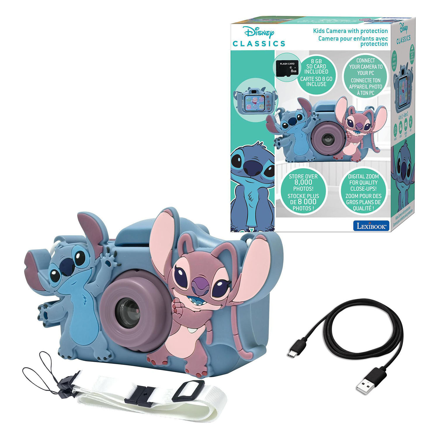 Caméra Stitch avec protection enfant - 8 Go