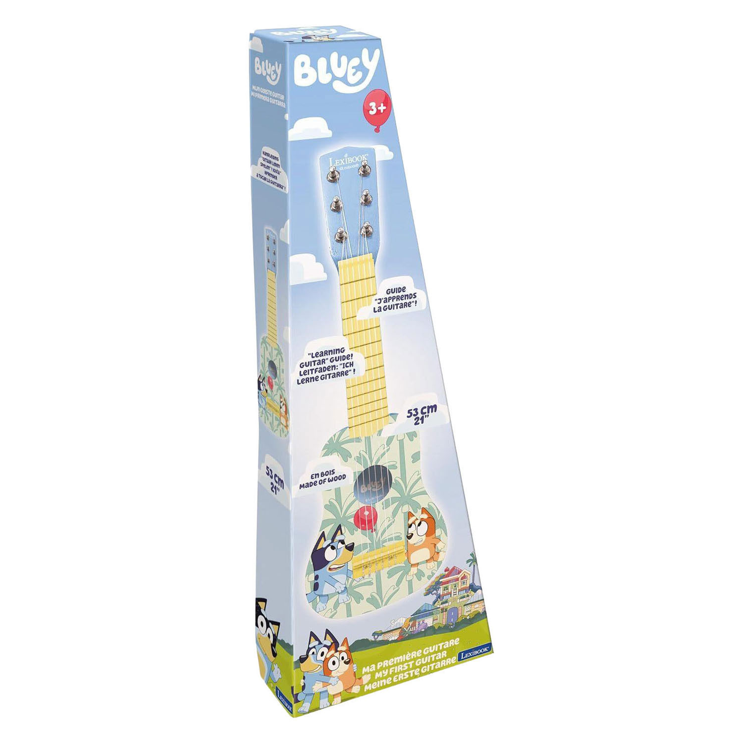 Guitare en bois Bluey - 53 cm