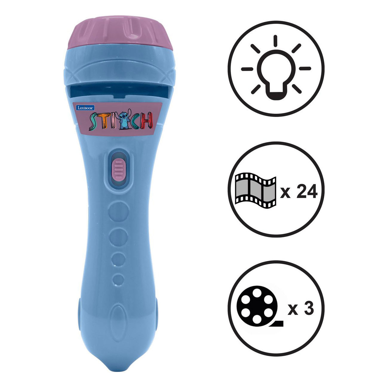 Stitch Projectie-Zaklamp met 24 Plaatjes