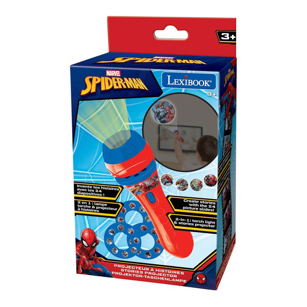Spiderman Projectie-Zaklamp met 24 Plaatjes