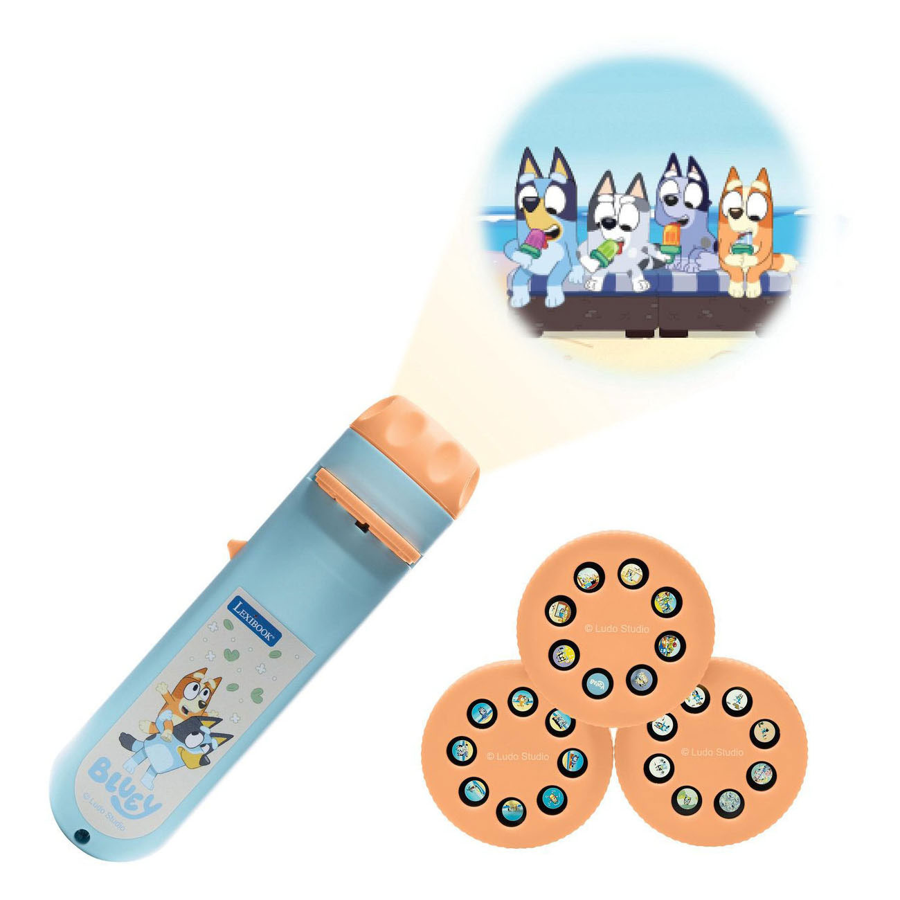 Bluey Projectie-Zaklamp met 24 Plaatjes