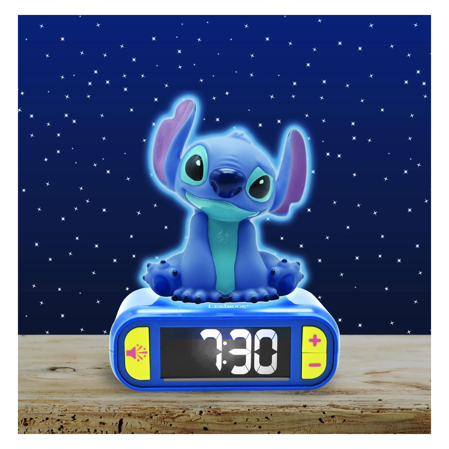 Réveil numérique 3D Stitch avec lumière et son
