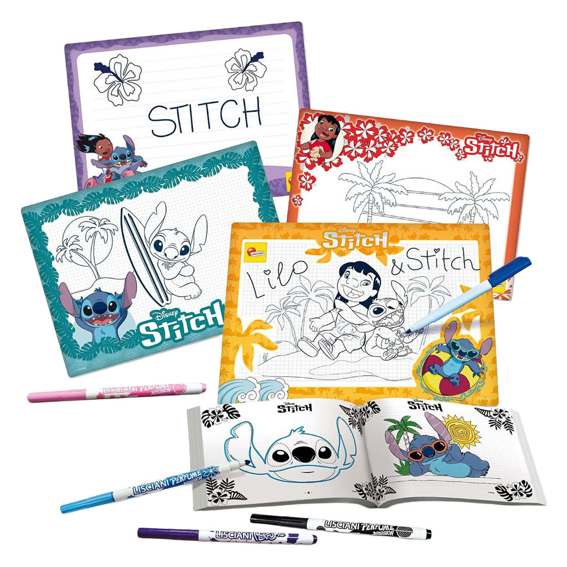 École de dessin Stitch de Disney avec des feutres parfumés