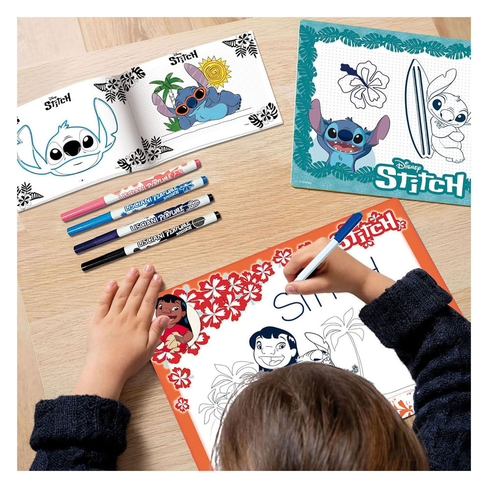 École de dessin Stitch de Disney avec des feutres parfumés