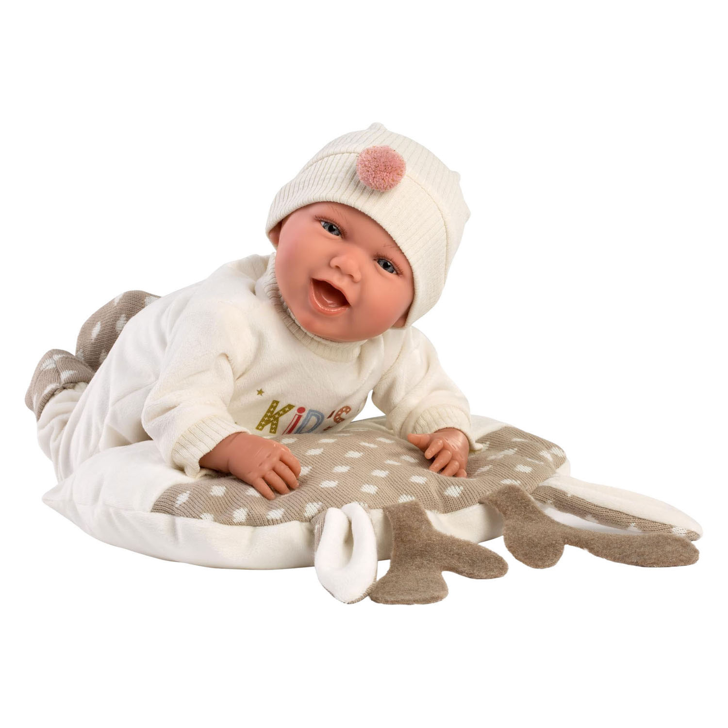 Mimi Soft Body Babypop Vrolijk met Geluid - 42 cm